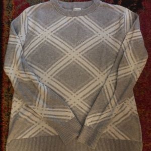 White and grey sweater